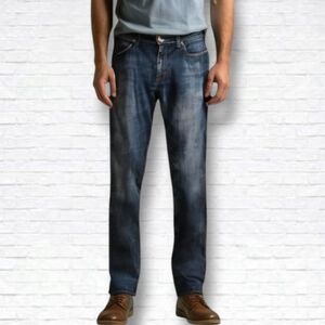 Acne Blue Denim Worn In Style Straight Leg Jeans Size 34/34 Men's
